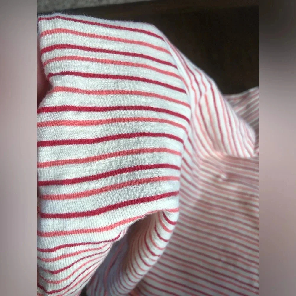 Anthropologie Women’s S Hot Pink/Pink/Beige Striped Sleeveless Cotton Tank-VGUC! - Picture 11 of 11
